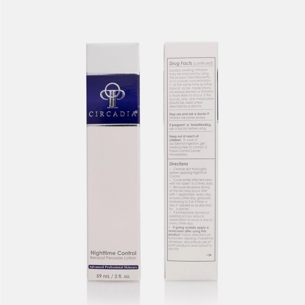 NIB Circadia Nighttime Acne Control Benzyl peroxide Moisturizer Treatment NEW